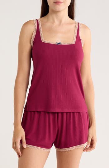 Honeydew Revival Rib Short Pajamas In Pink