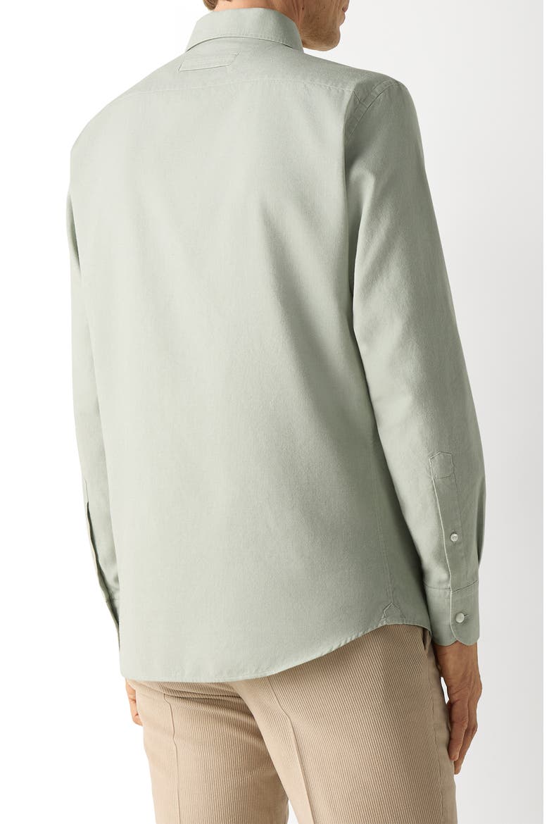 Cashco Cashmere & Cotton Button-Up Shirt, Alternate, color, LIGHT GREEN