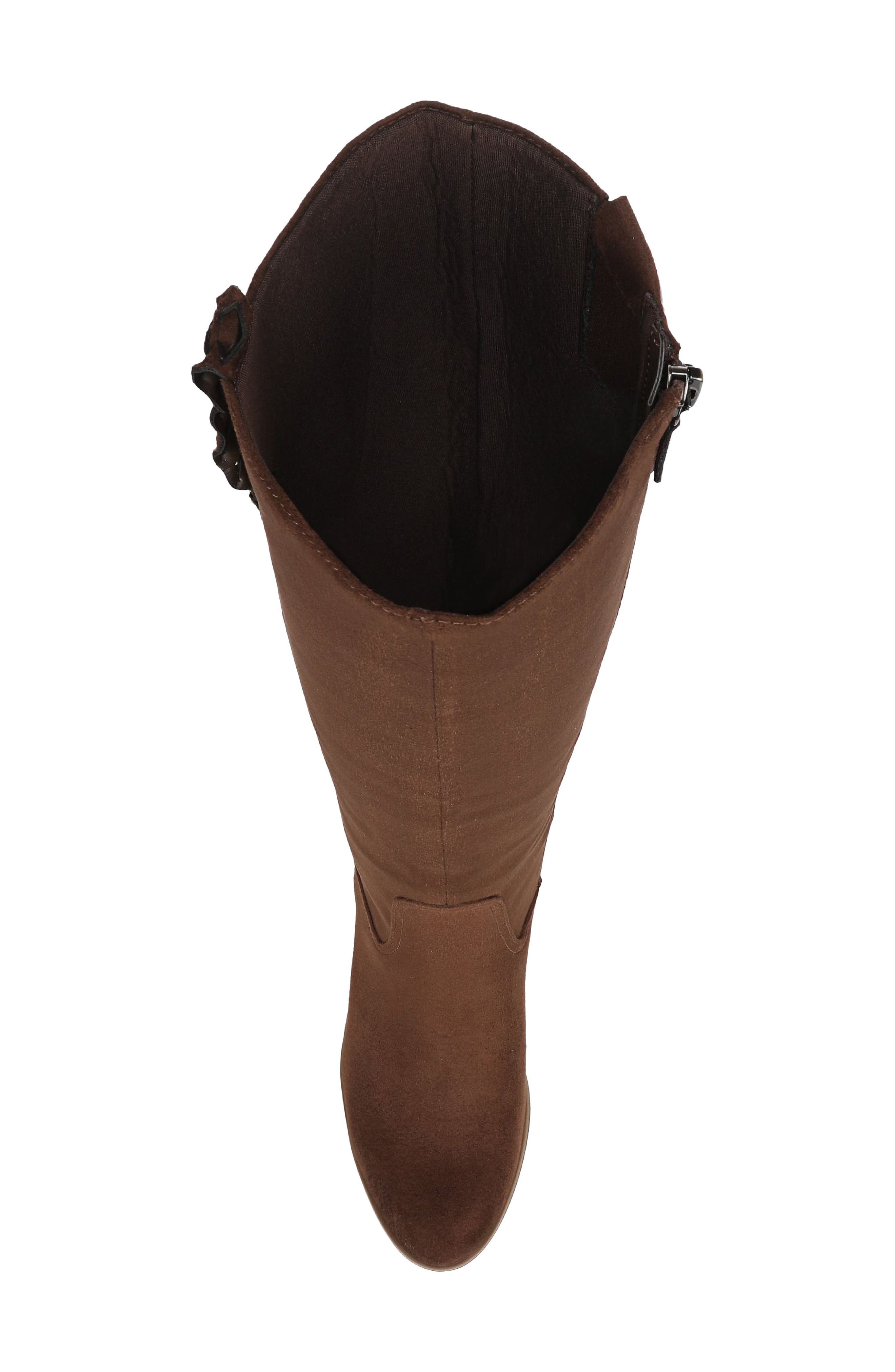 Calista Knee High Boot, Alternate, color, WALNUT BROWN MICROSUEDE