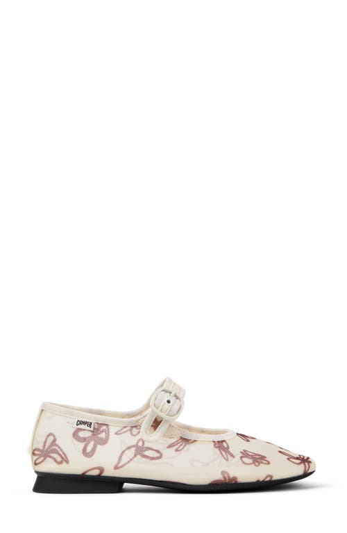 Camper Casi Myra Ballerina Shoes In White Natural