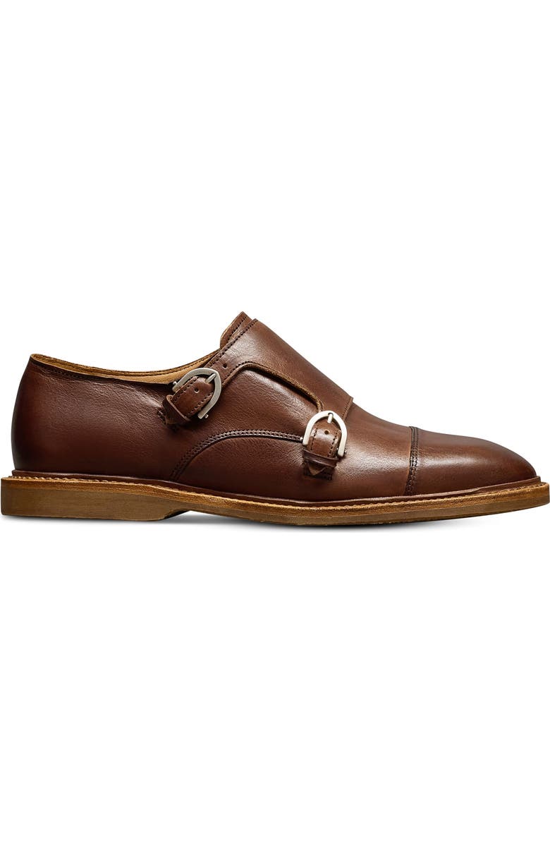 Allen Edmonds Kingston Verse Two Buckle Cap Toe Monk Shoe, Alternate, color, Chili