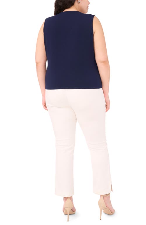 Halogenr Halogen(r) Twist Front Sleeveless Cotton Knit Top