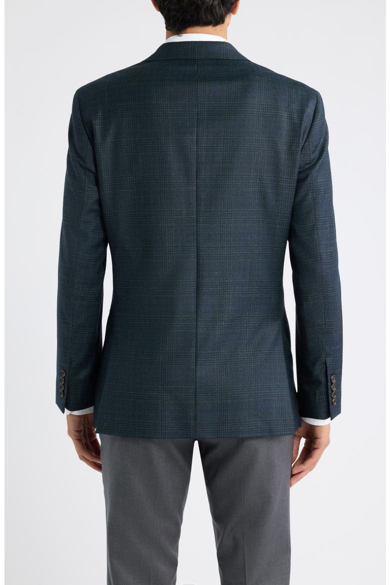 Henrik Virgin Wool Blend Sport Coat, Alternate, color, GREEN VIRGIN WOOL CHECK