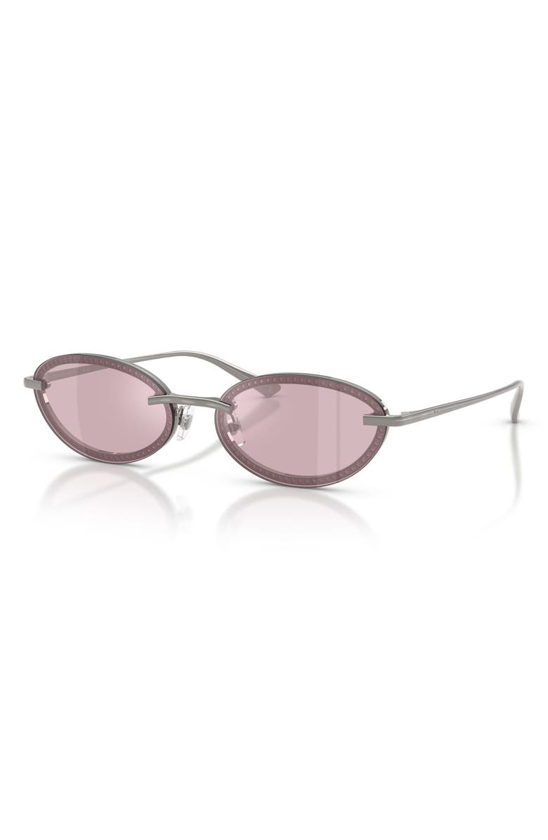 Jimmy Choo Zina 59mm Oval Sunglasses, Alternate, color, Gunmetal / Violet Mirror