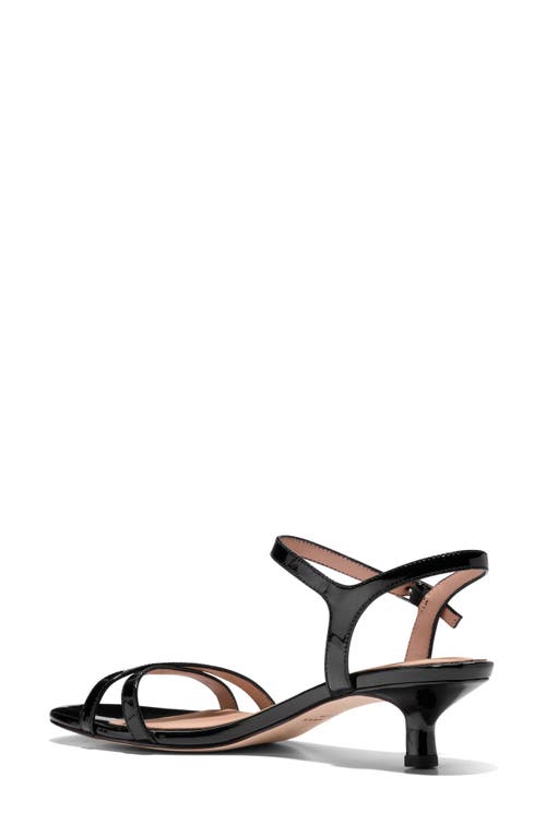 Shop Cole Haan Leni Kitten Heel Sandal In Black Patent Leather