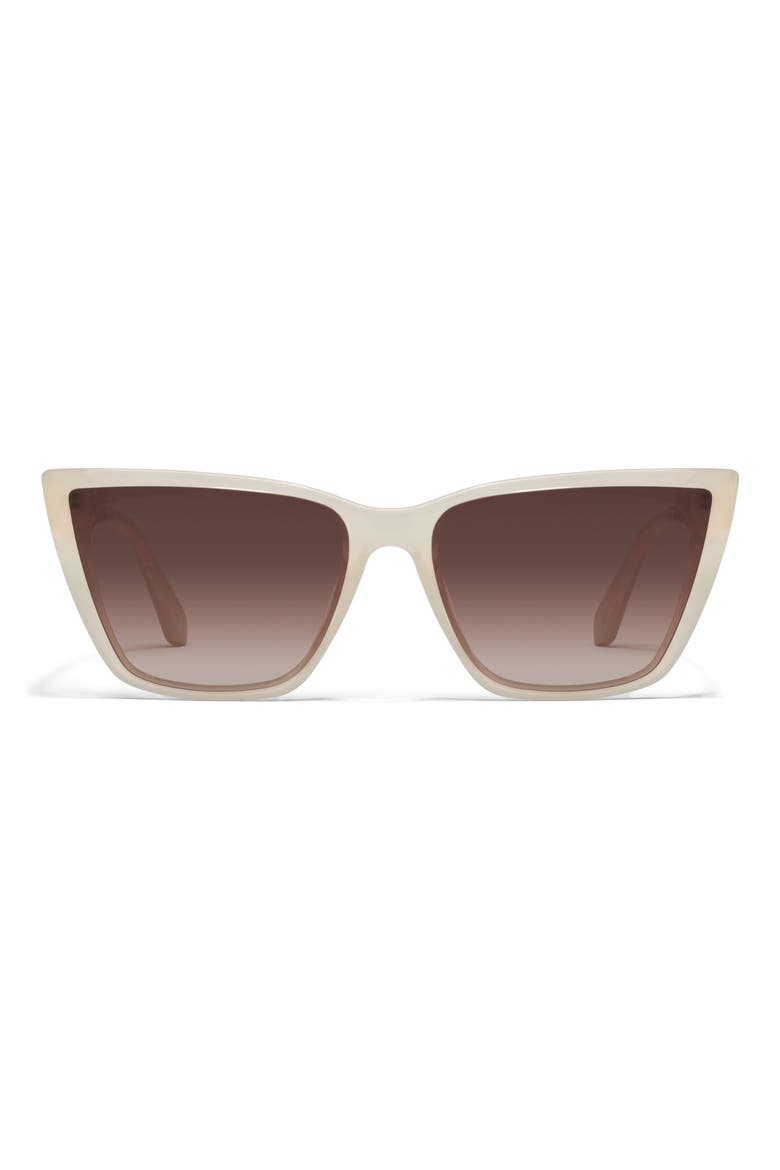 Call The Shots 59mm Cat Eye Sunglasses, Main, color, BONE/BRN