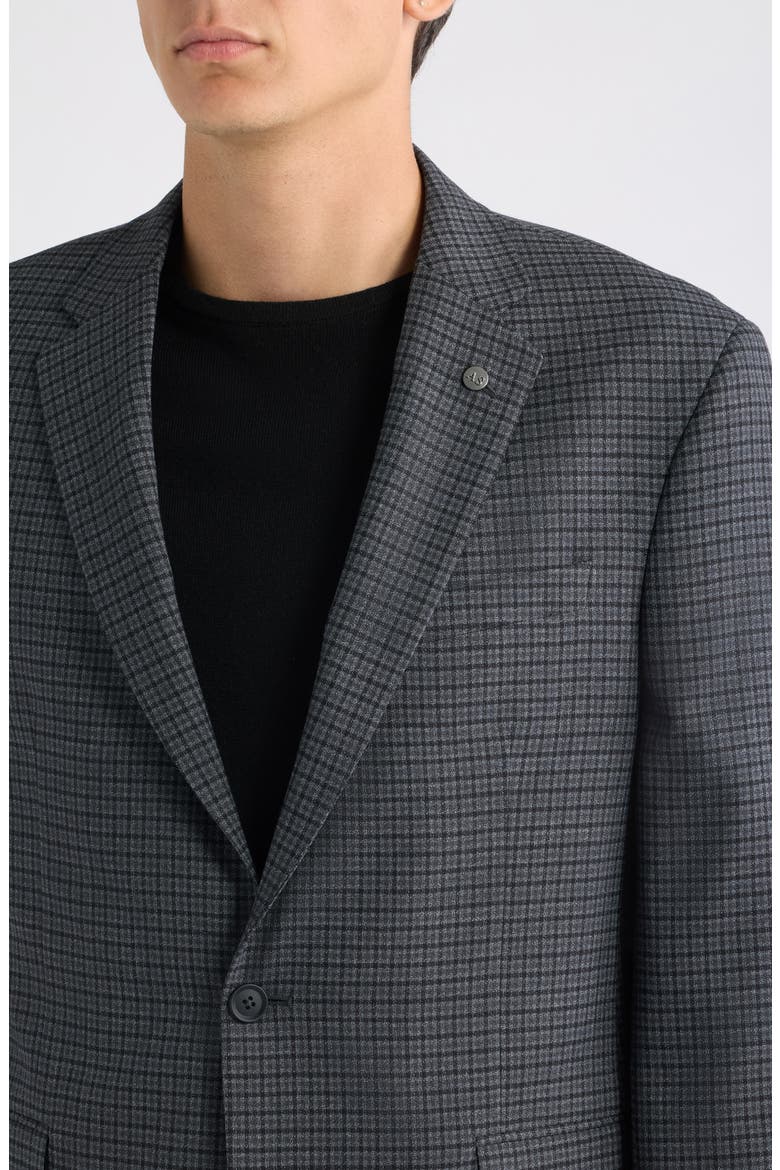 Ross Checked Slim Fit Sport Coat, Alternate, color, GREY