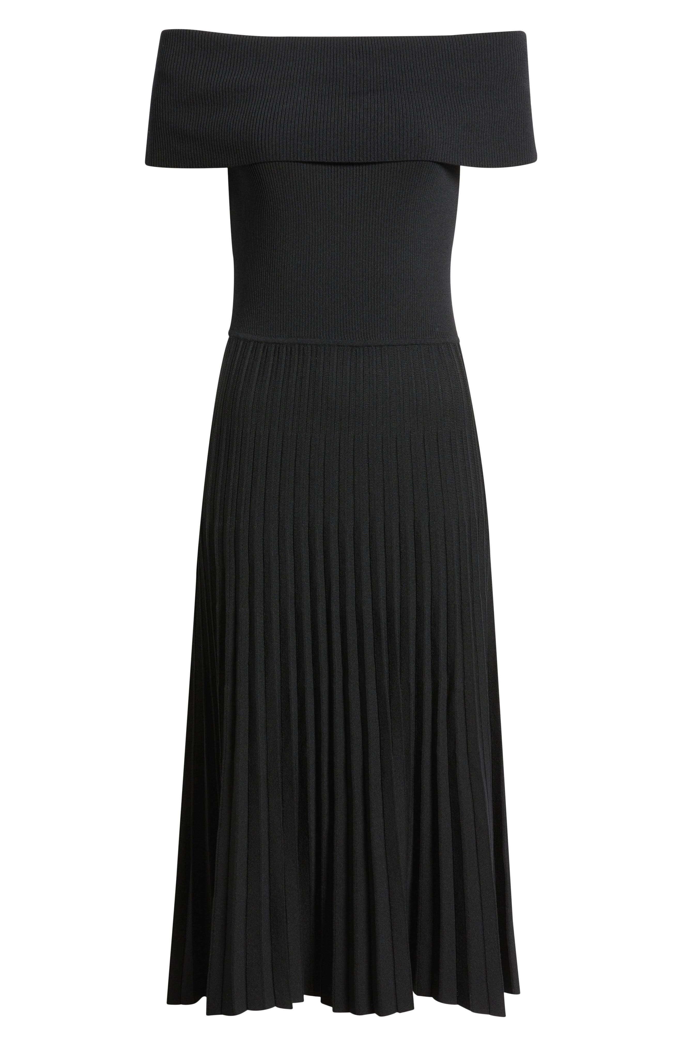 Elie Tahari Persephone Off the Shoulder Rib Dress (Women) | Nordstrom