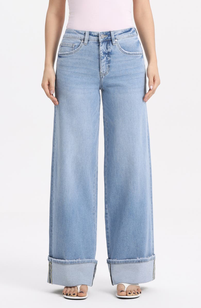 Bayeas Mid Rise Super Wide Leg Jeans, Main, color,