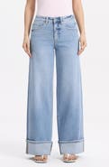 Bayeas Mid Rise Super Wide Leg Jeans