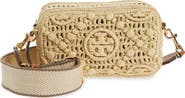 Tory Burch Mini Miller T Monogram Raffia Crossbody Bag