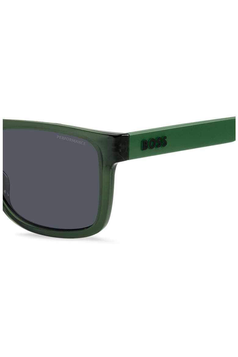 55mm Rectangular Sunglasses, Alternate, color, GREEN