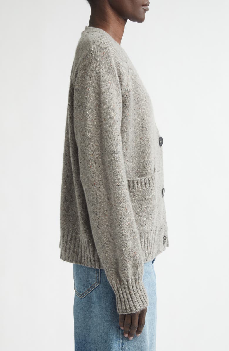 Johnstons of Elgin Relaxed Fit Belted Donegal Cashmere Cardigan, Alternate, color, Peregrine Donegal