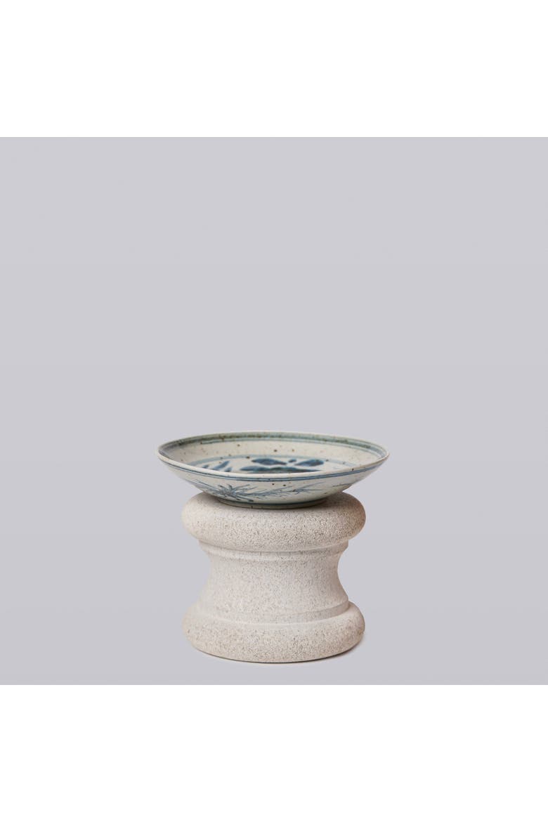 Small Blue and White Porcelain Floral Bouquet Dish, Alternate, color, Blue and White