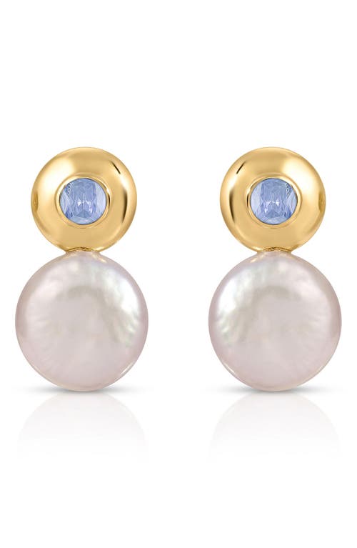 Ettika Majestic Freshwater Pearl Drop Earrings In Blue
