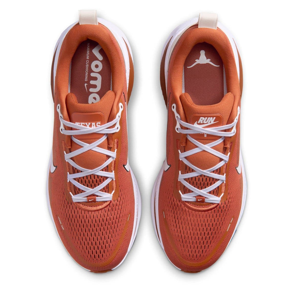 Men's Nike Texas Longhorns Vomero 18 Running Shoes, Alternate, color, Orange