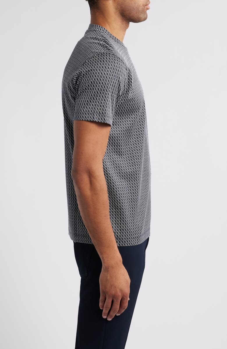 Emporio Armani Geo Box Lyocell & Cotton T-Shirt, Alternate, color, Solid Blue Navy