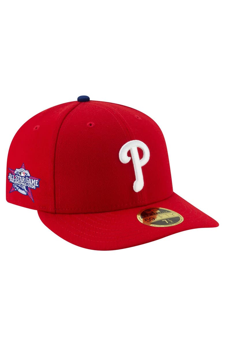 New Era Men's New Era  Red Philadelphia Phillies 2026 All-Star Game Authentic Collection Side Patch Low Profile 59FIFTY Fitted Hat, Main, color, Red