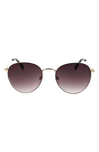 BCBG 51mm Round Metal Gradient Sunglasses