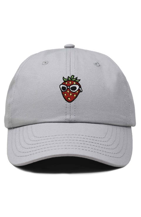 Strawberry Embroidered Casual Cap