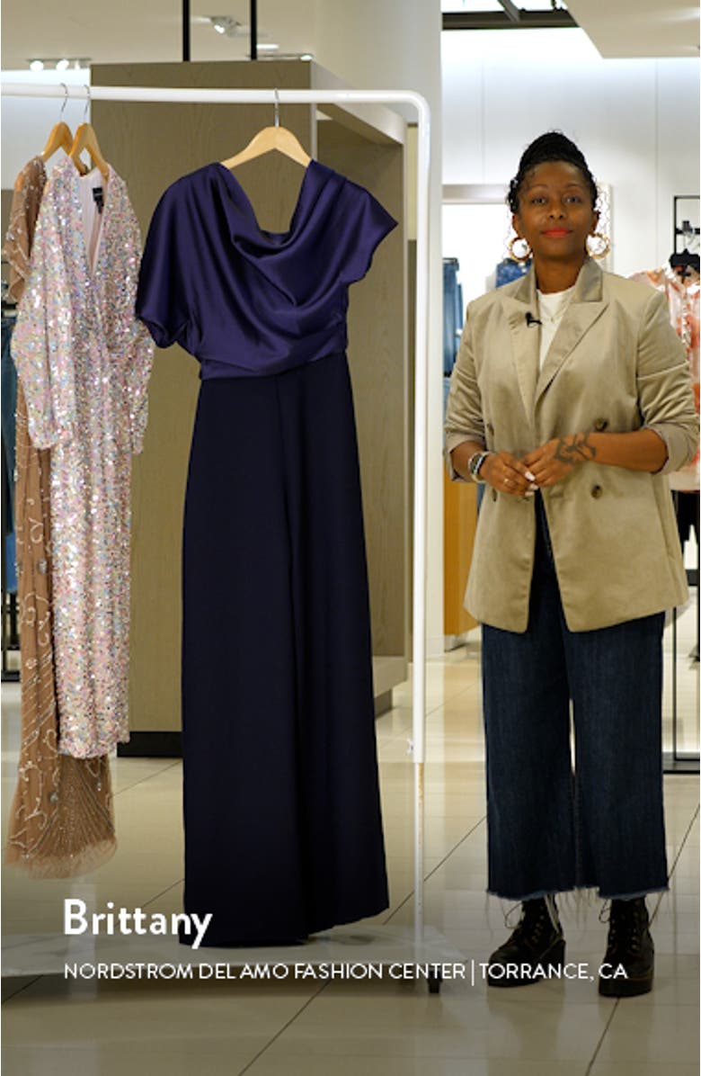 One-Shoulder Wide Leg Jumpsuit, sales video thumbnail