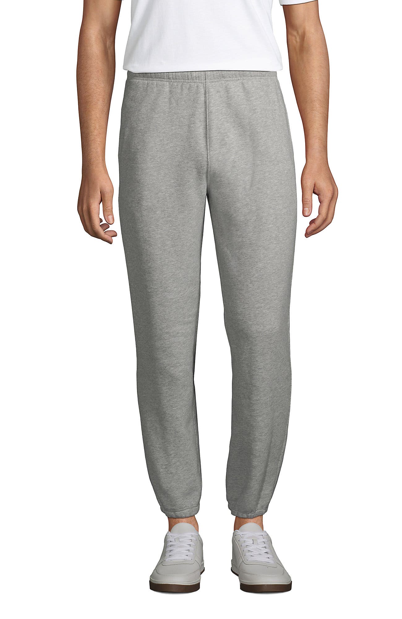 Lands' End Serious Sweats Sweatpants in Gray Heather 