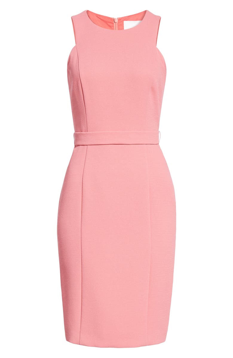 BOSS Dalanea Belted Sheath Dress, Alternate, color, 