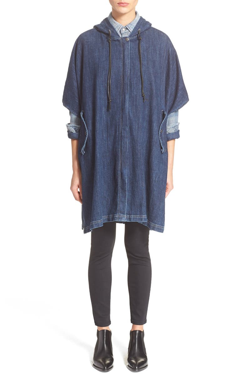 Current/Elliott 'The Patch Pocket' Ombré Stripe Denim Shirt, Alternate, color, 