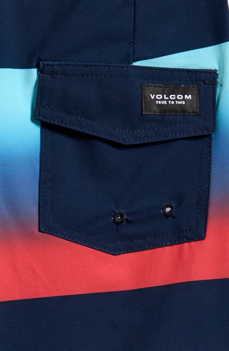 Volcom Kids' Ombré Mod Quarta Swim Trunks, Alternate, color, 