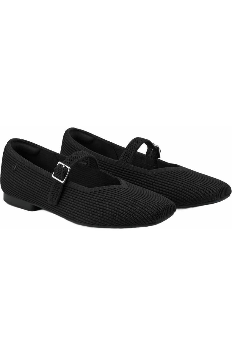 VIVAIA Margot Mary-Jane Square-Toe Ballet Flats, Main, color, Black