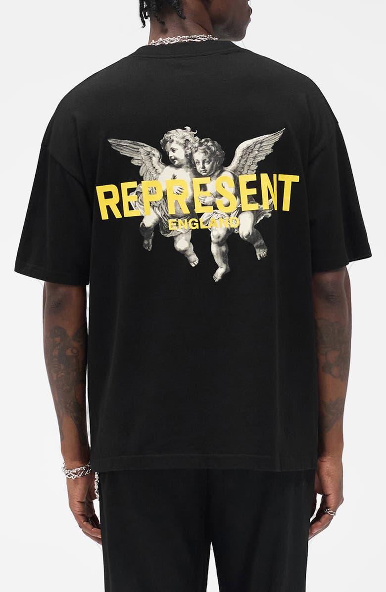 Represent Legacy Cherubs Cotton Graphic T-Shirt, Alternate, color, Jet Black