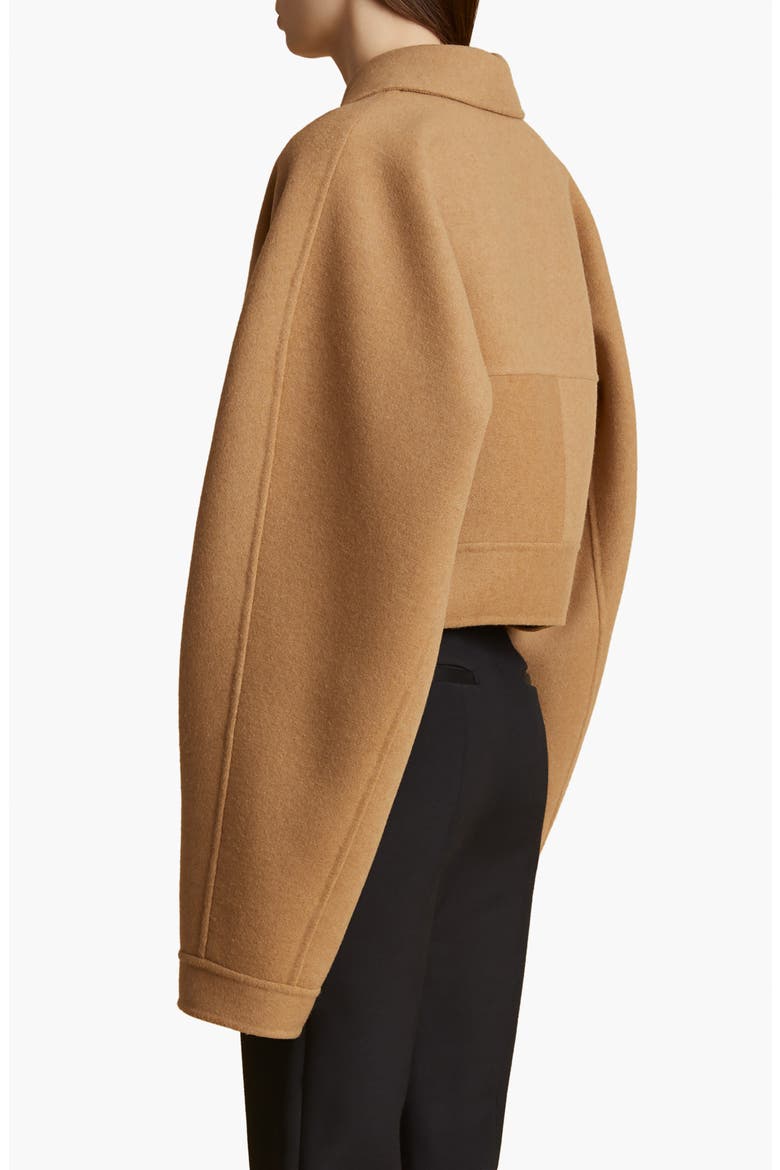 Sue Crop Wool Felt Jacket, Alternate, color, CAMEL