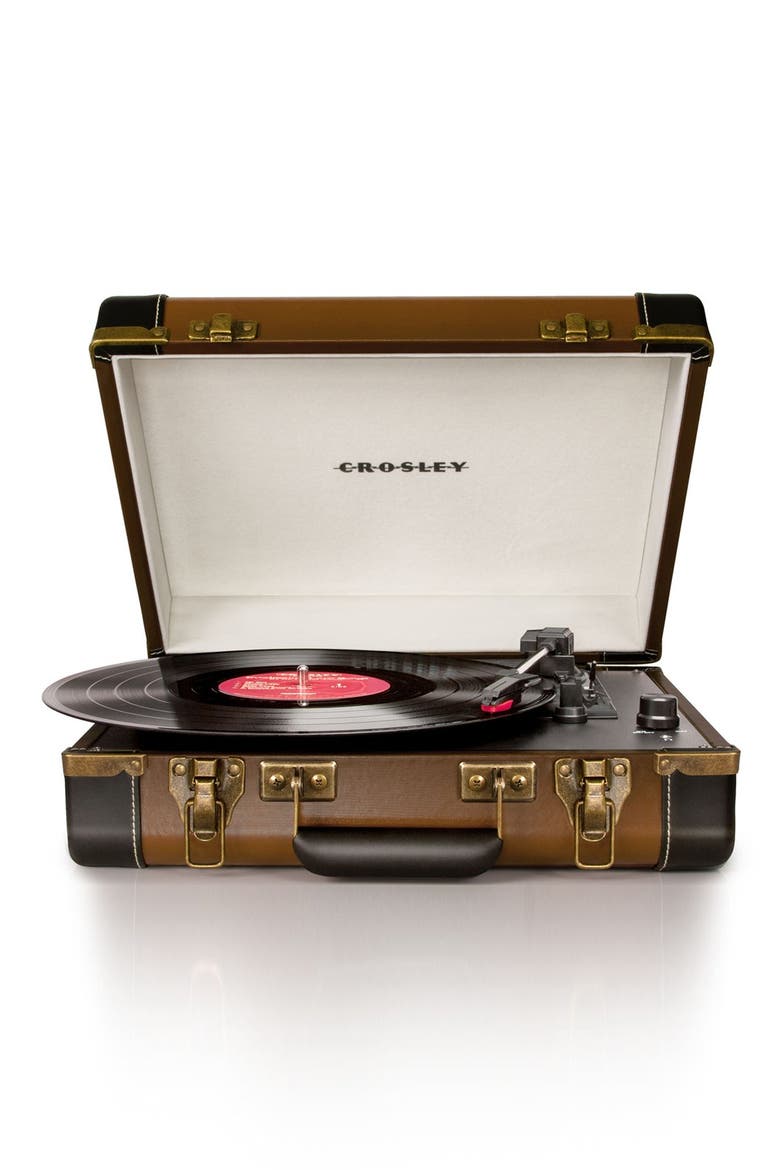 Executive USB Turntable, Main, color, BROWN