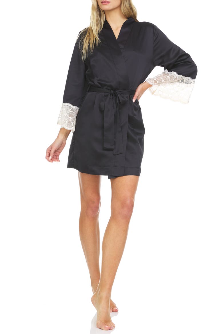 Kit Matte Cover-Up Robe, Alternate, color, BLACK