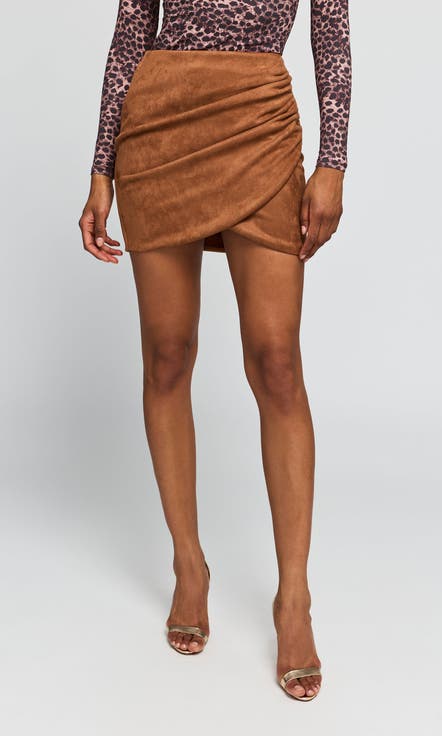 Shyann Vegan Suede Mini Skirt