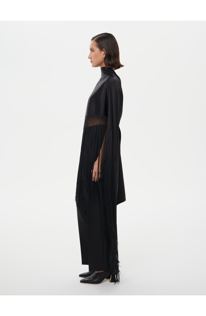 Alas Fringed Party Cape, Alternate, color, Black