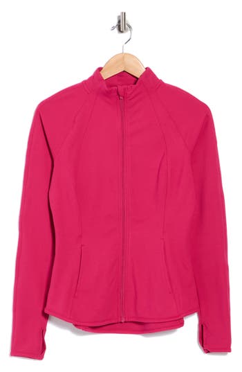 Yogalicious Lux Rebel Flared Full Zip Sweatshirt In Red