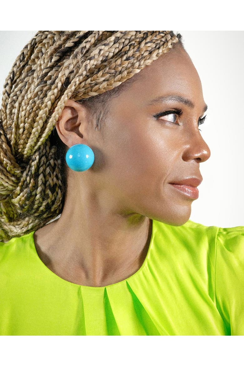 Gaia Midi Earrings, Alternate, color, Bluebird Feather