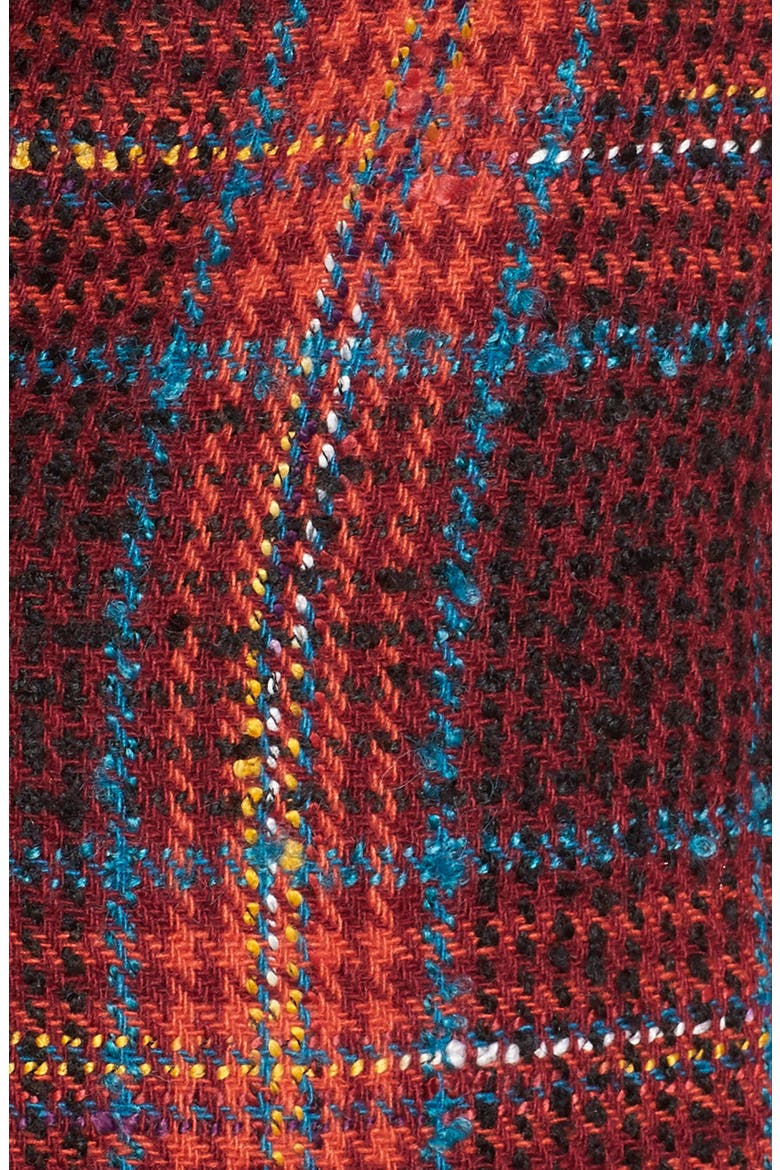 Plaid Tweed Blazer, Alternate, color, RED MULTI PLAID