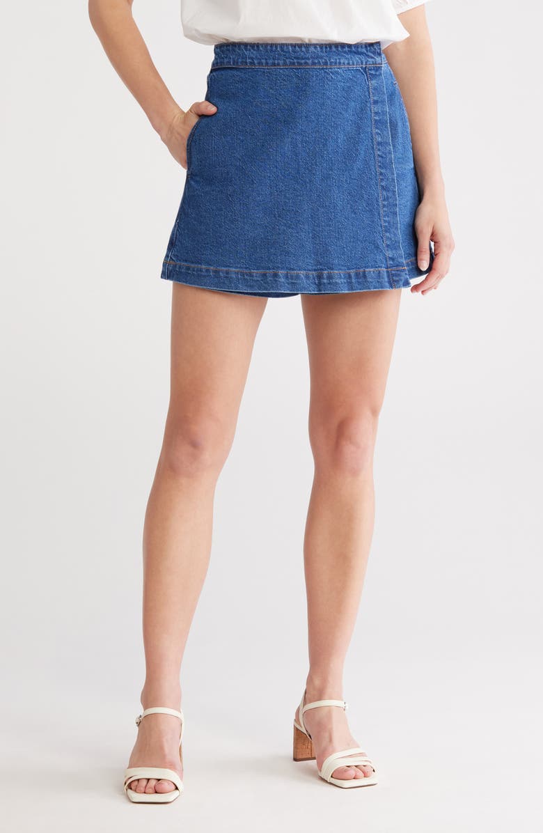 Habitual Denim Skort, Main, color,