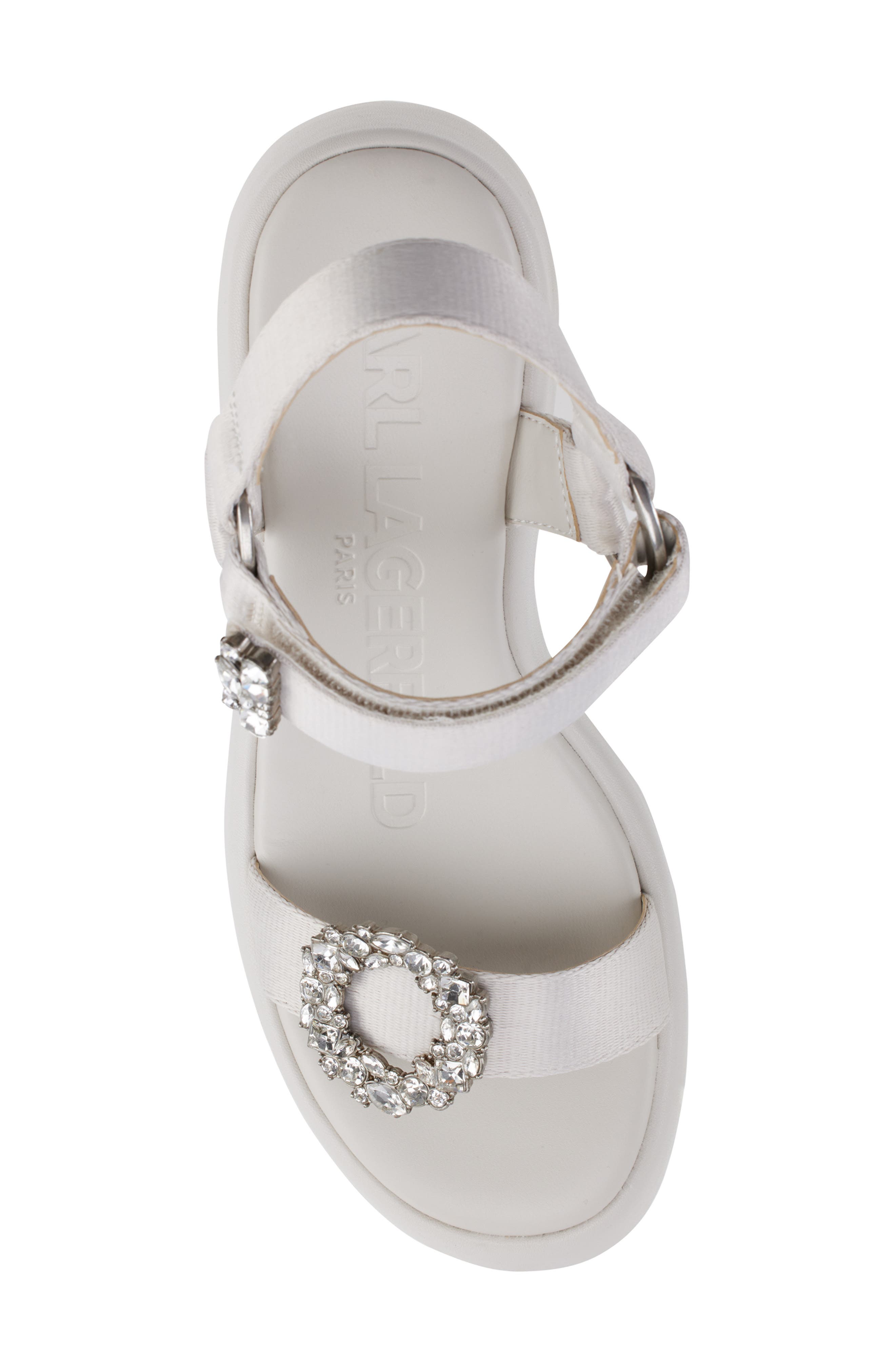 KARL LAGERFELD PARIS Kiana Platform Sandal, Alternate, color, Soft White