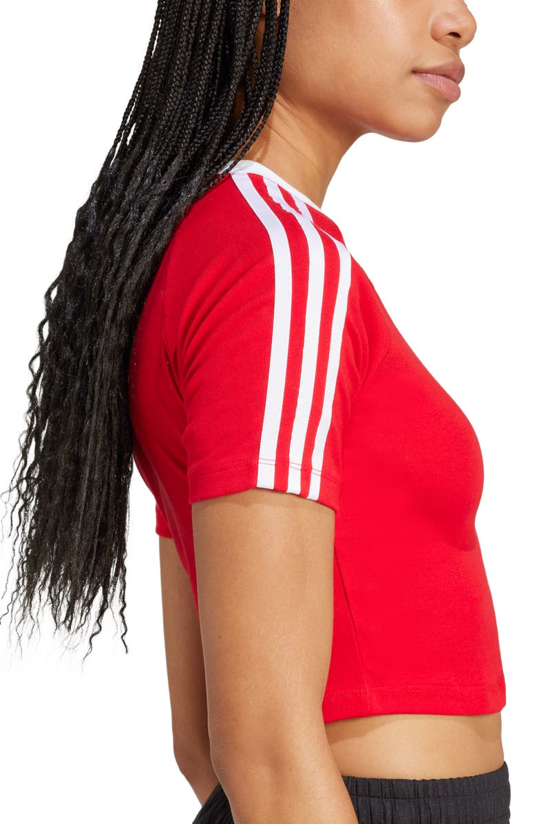 adidas 3-Stripes Baby Tee, Alternate, color, 