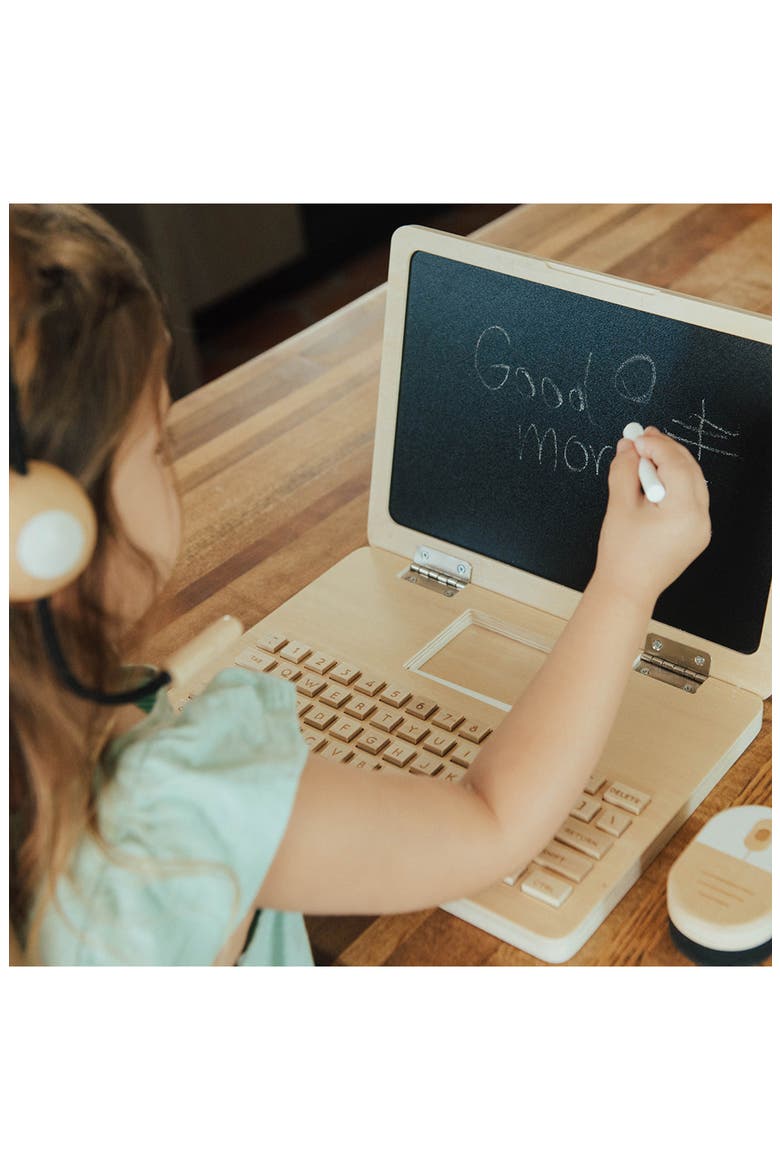 Unplugged Laptop Playset, Alternate, color, NATURAL WOOD