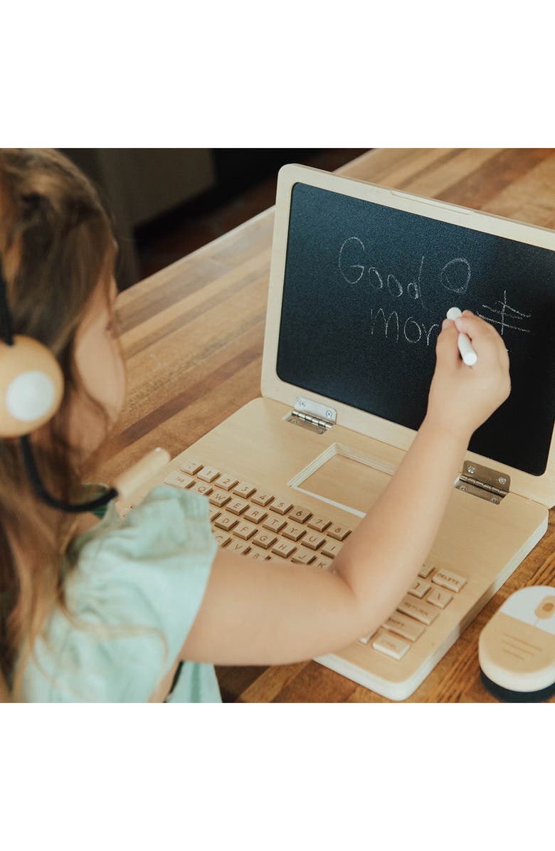 Wonder & Wise Unplugged Laptop Playset, Alternate, color, Natural Wood
