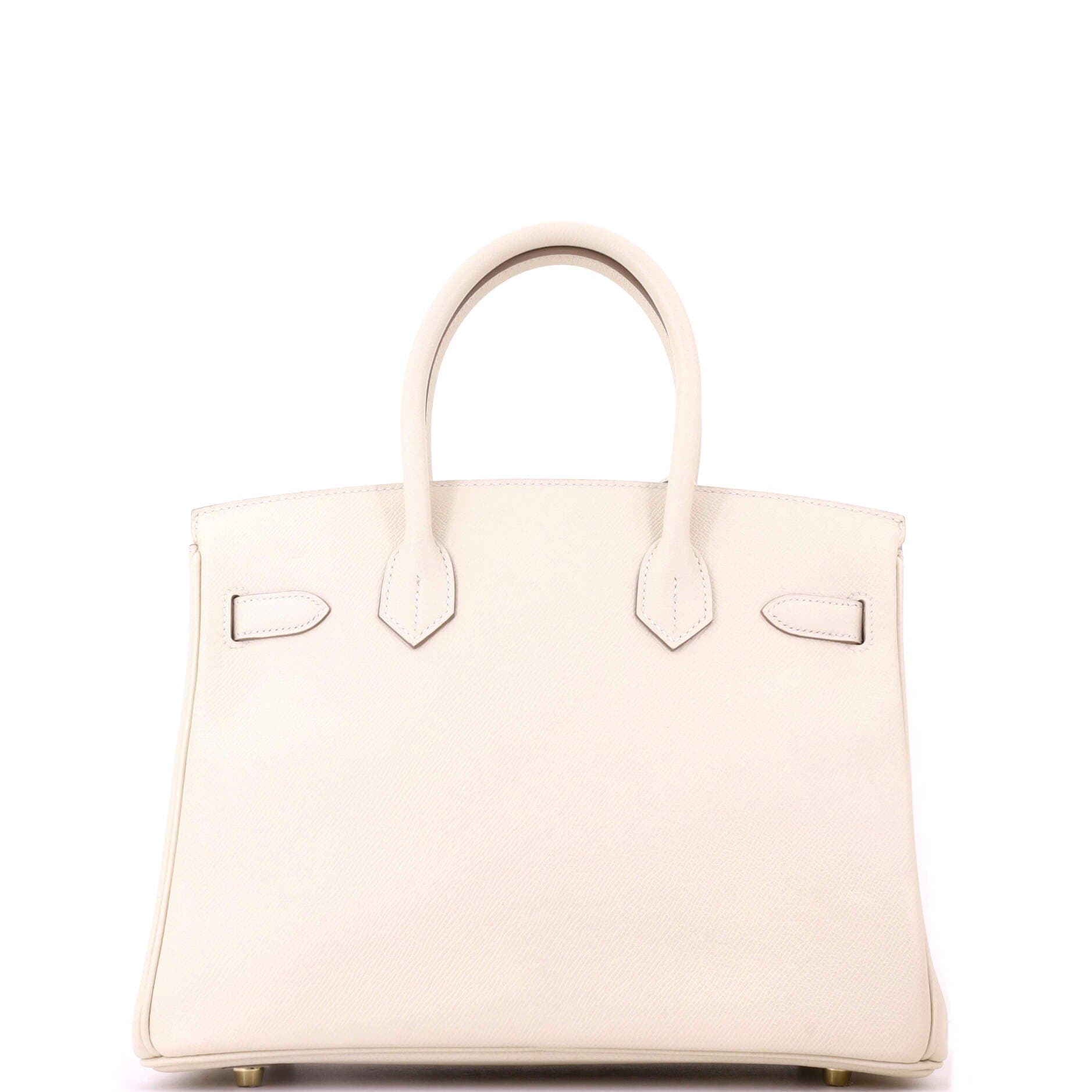 Birkin Handbag Light Epsom with Gold Hardware 30, Alternate, color, White
