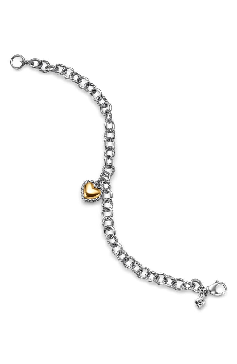 David Yurman Cable Collectibles<sup>®</sup> Cookie Classic Heart Bracelet, 4.5mm, Alternate, color, Two Tone