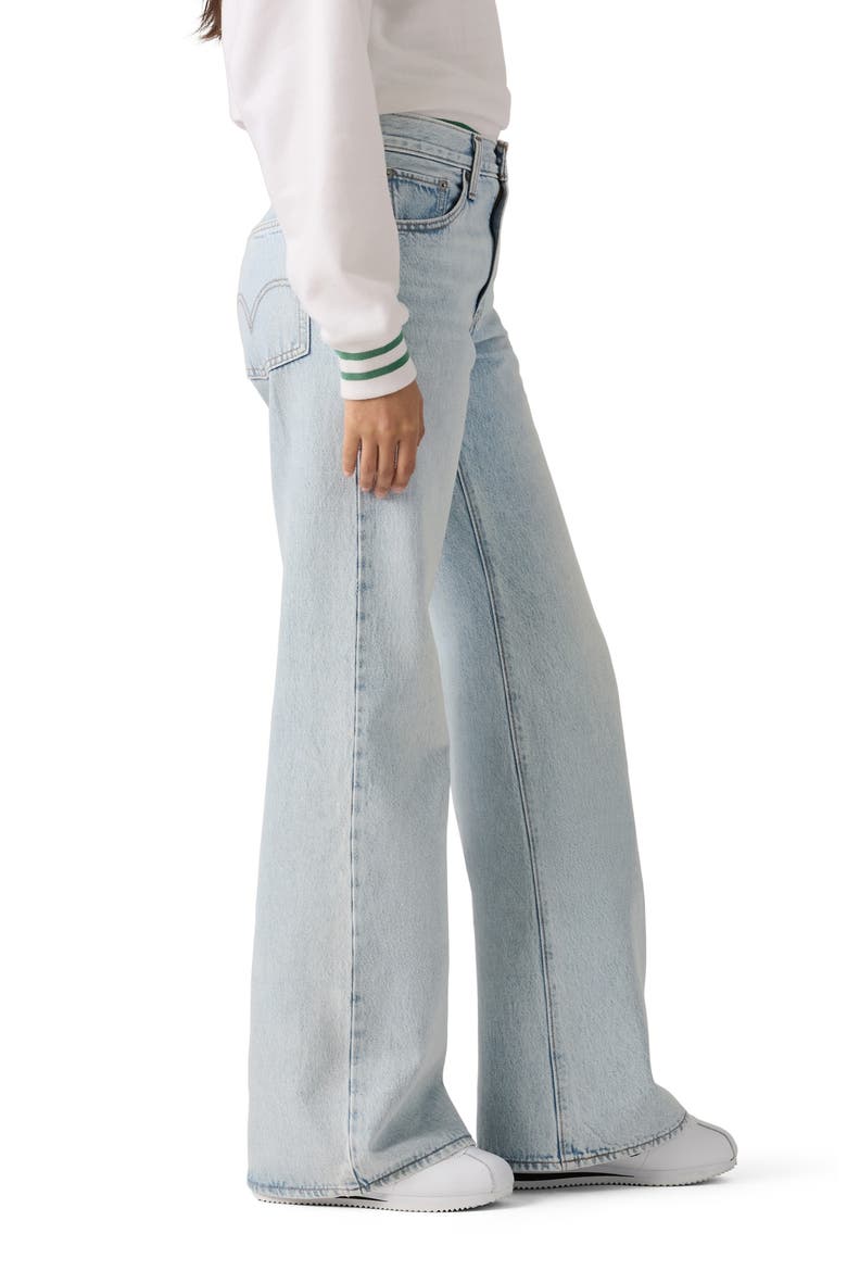 Middy Loose Bootcut Jeans, Alternate, color, ABRAIDED ART