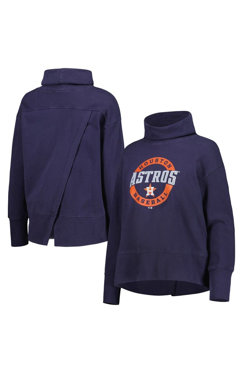 LEVELWEAR Women's Levelwear Navy Houston Astros Sunset Farm Team Pullover Sweatshirt, Main, color, Navy