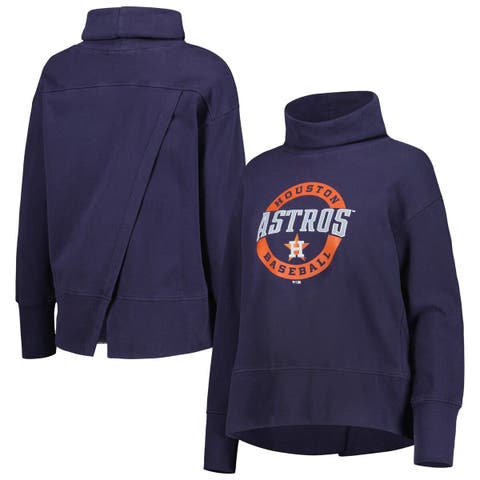 Women's Levelwear Navy Houston Astros Sunset Farm Team Pullover Sweatshirt