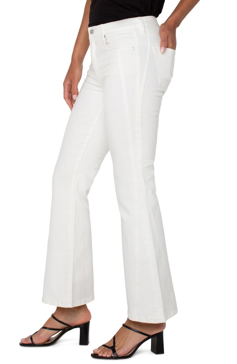 Liverpool Los Angeles Hannah Front Seam Flare Jeans, Alternate, color, Bone White